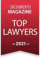 Sacramento Magazine, Top Lawyers 2021 badge